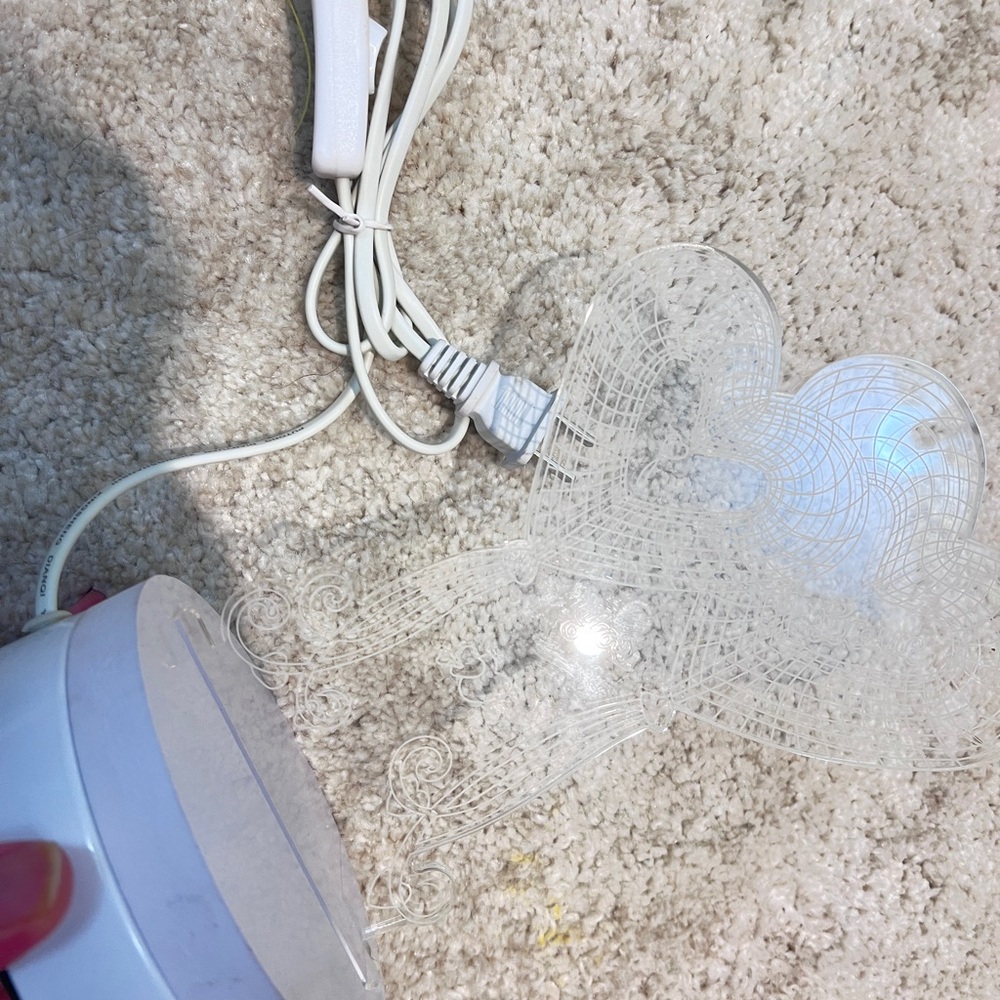 3D White LED Table Lamp With Two Colors